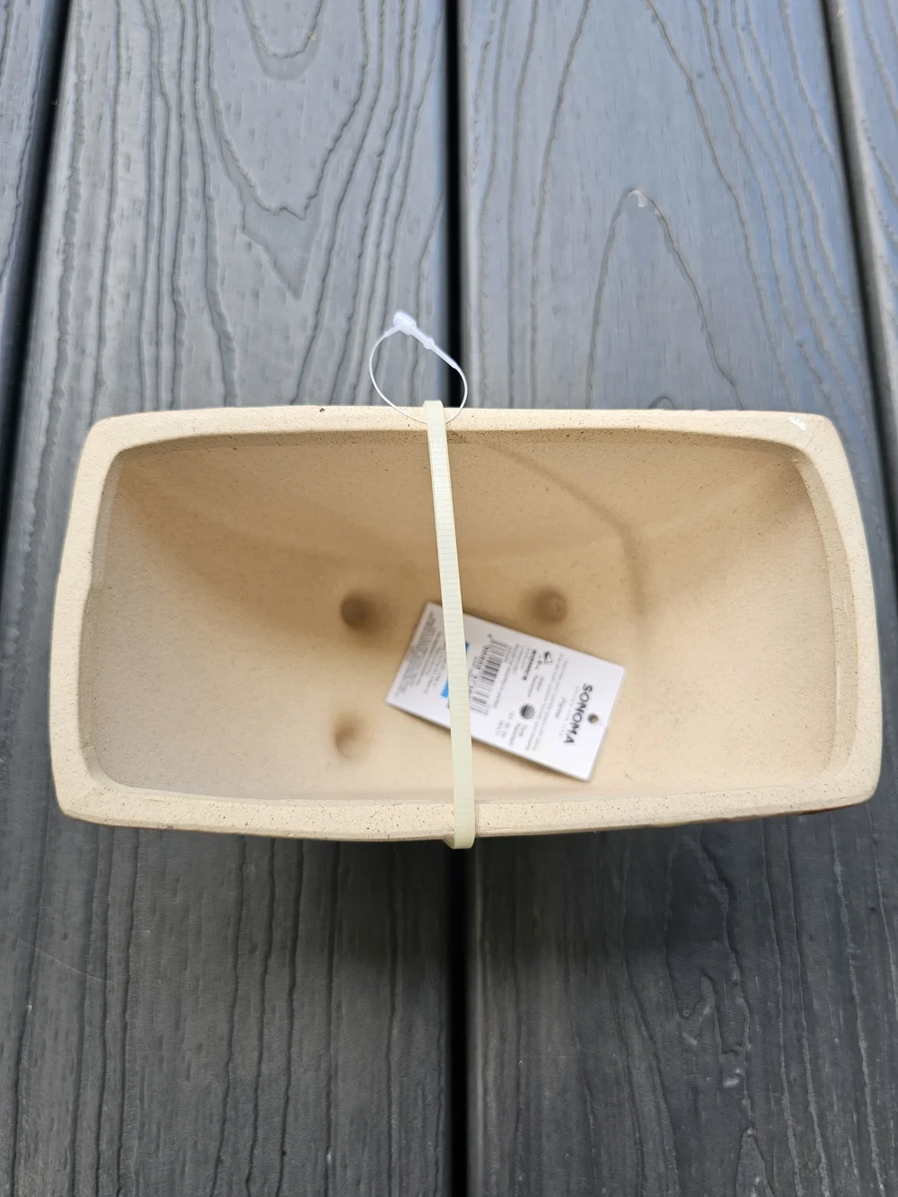 Sonoma Handcrafted Rainbow Ceramic Planter - Pink & Cream